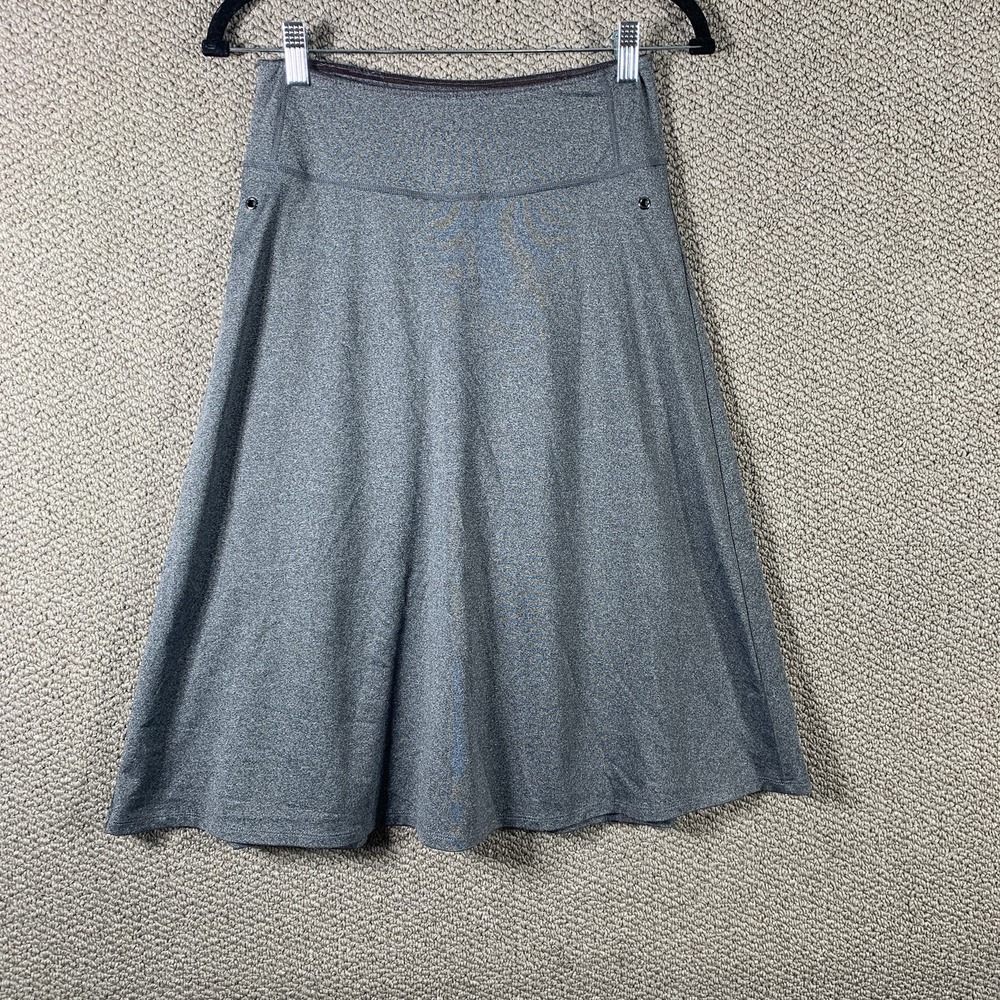 Omni Skirted Legging Womens XS Gray A-Line Knee Length Unlined Pull On Stretch